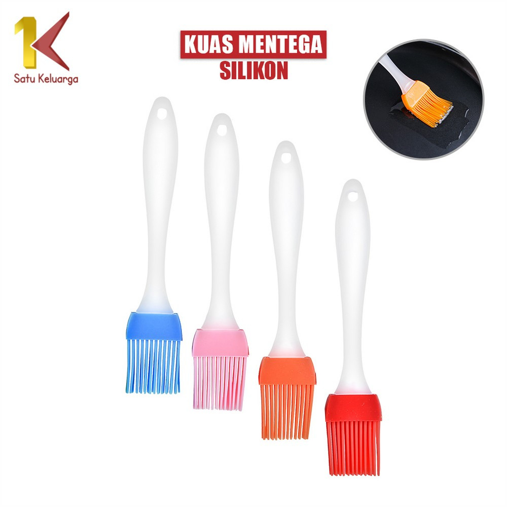 Satu Keluarga Kuas Mentega C148 Kuas Oles Silikon Minyak Barbeque Anti Panas Kuas Roti Baking Brush 