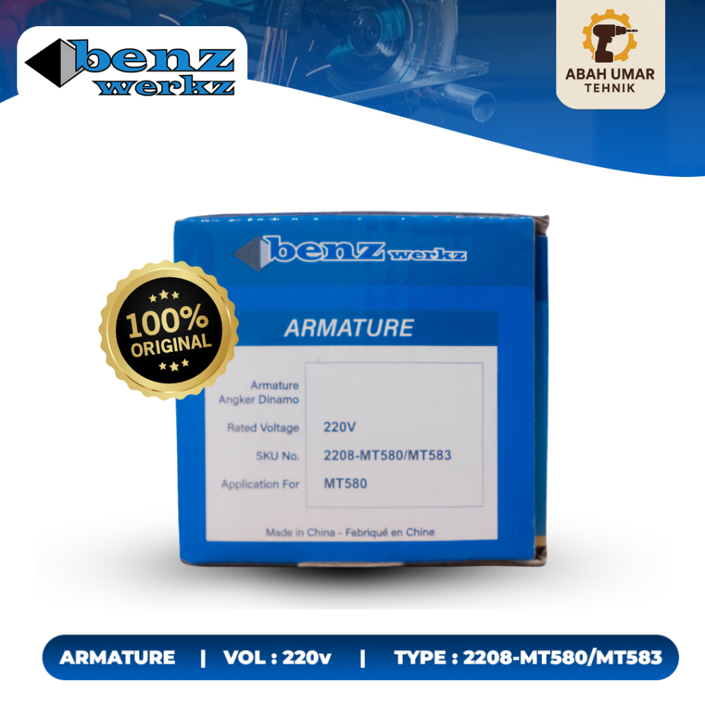 Armature Benz Werkz 220V MT580/MT583/5800NB 100% Original - Sparepart Angker Dinamo Mesin Circular S