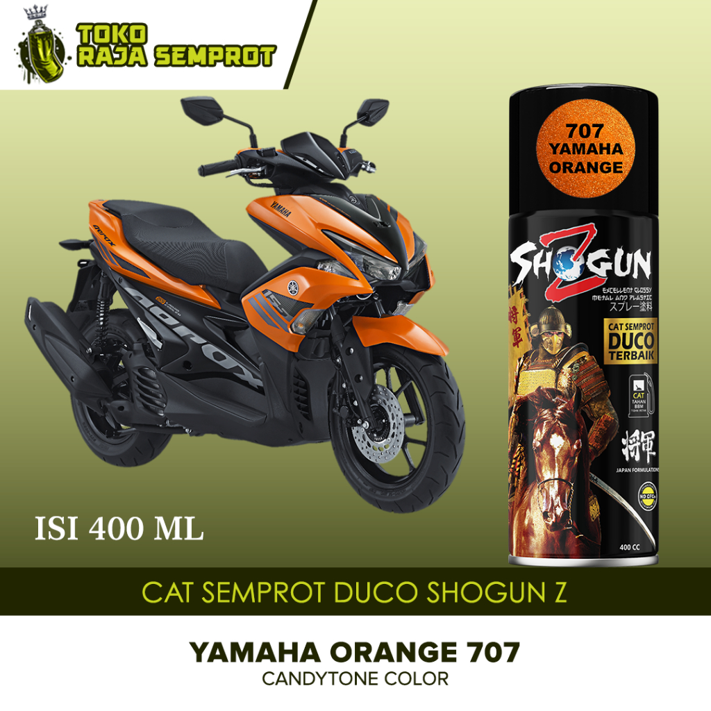 Cat Semprot Motor Pilox Shogun Z Paint Duco Orange Yamaha 707