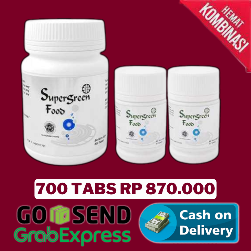 PROMO HEMAT Supergreen Food SGF Makanan Sel Chlorella dan Spirulina Multivitamin KK Indonesia