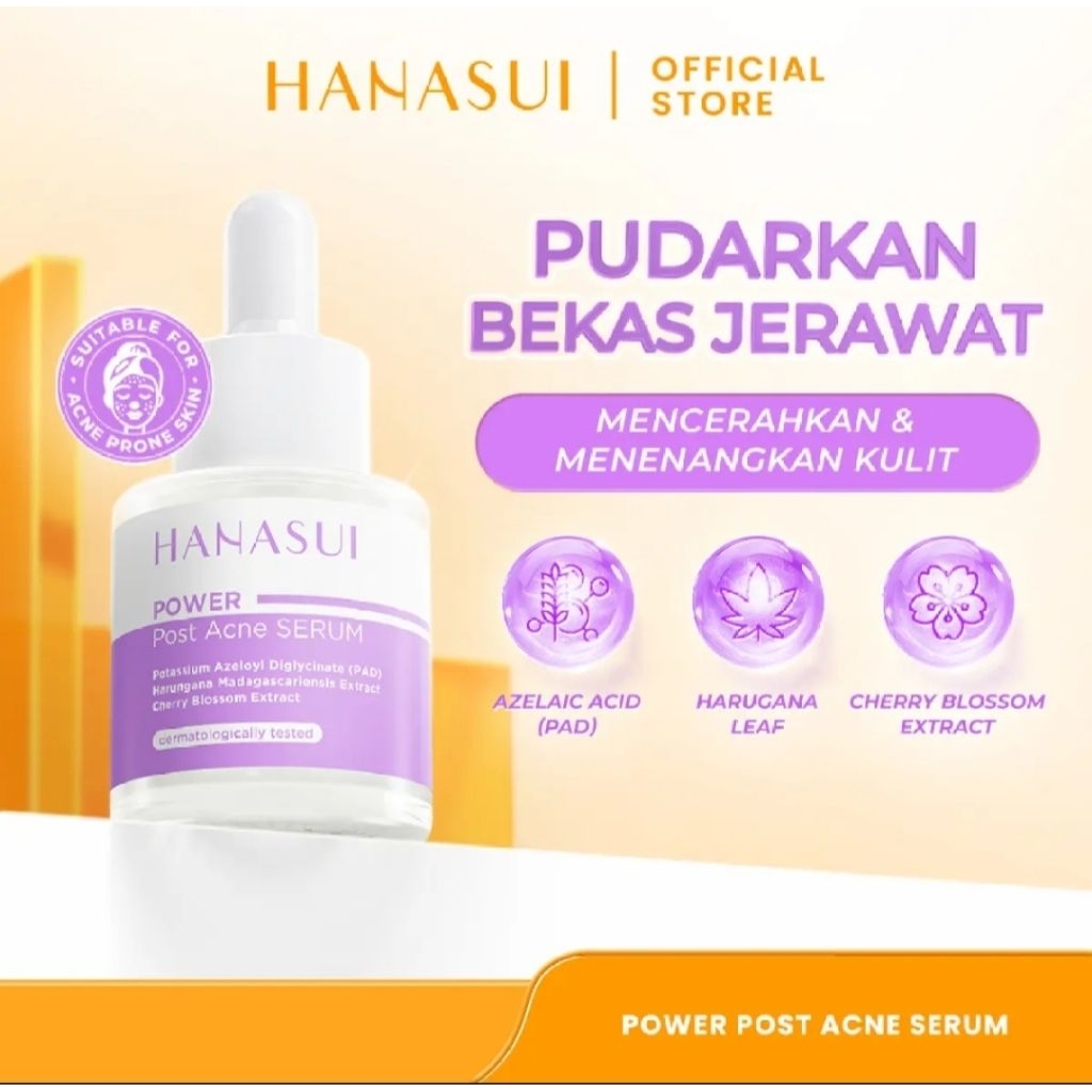 HANASUI POWER POST ACNE SERUM - PUDARKAN BEKAS JERAWAT PIE & PIH