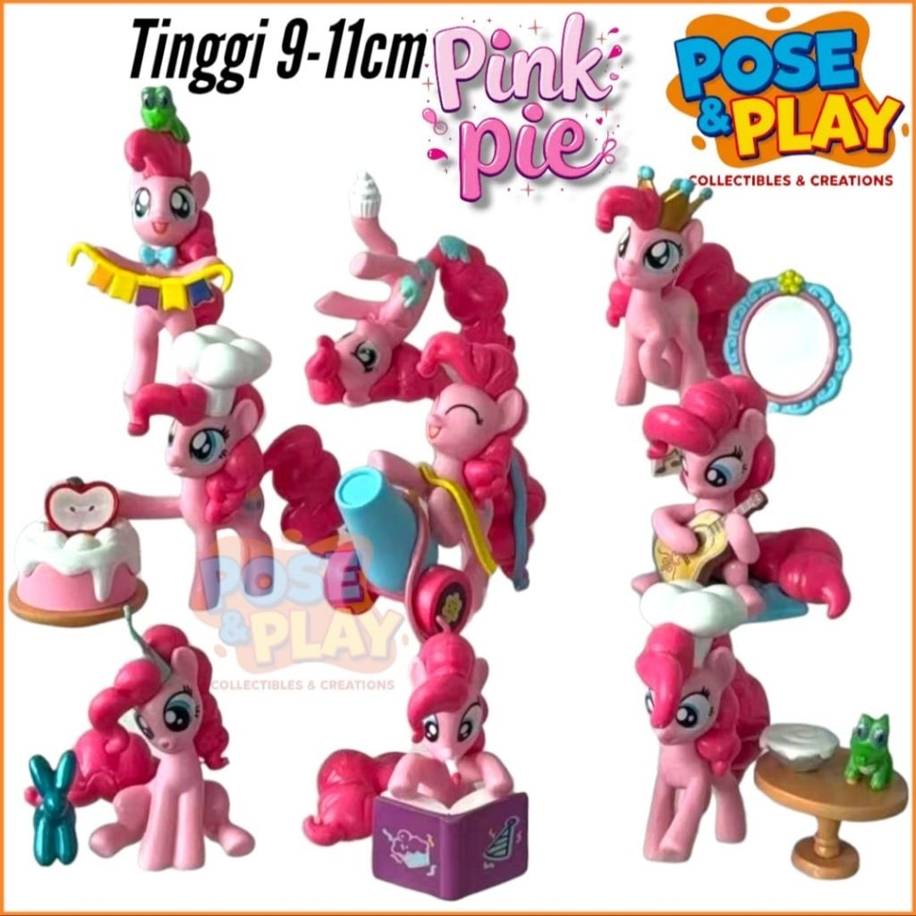 Action Figures My Little Pony Pinkie Pie Party Time Ukuran Besar 9-11cm Mainan Anak