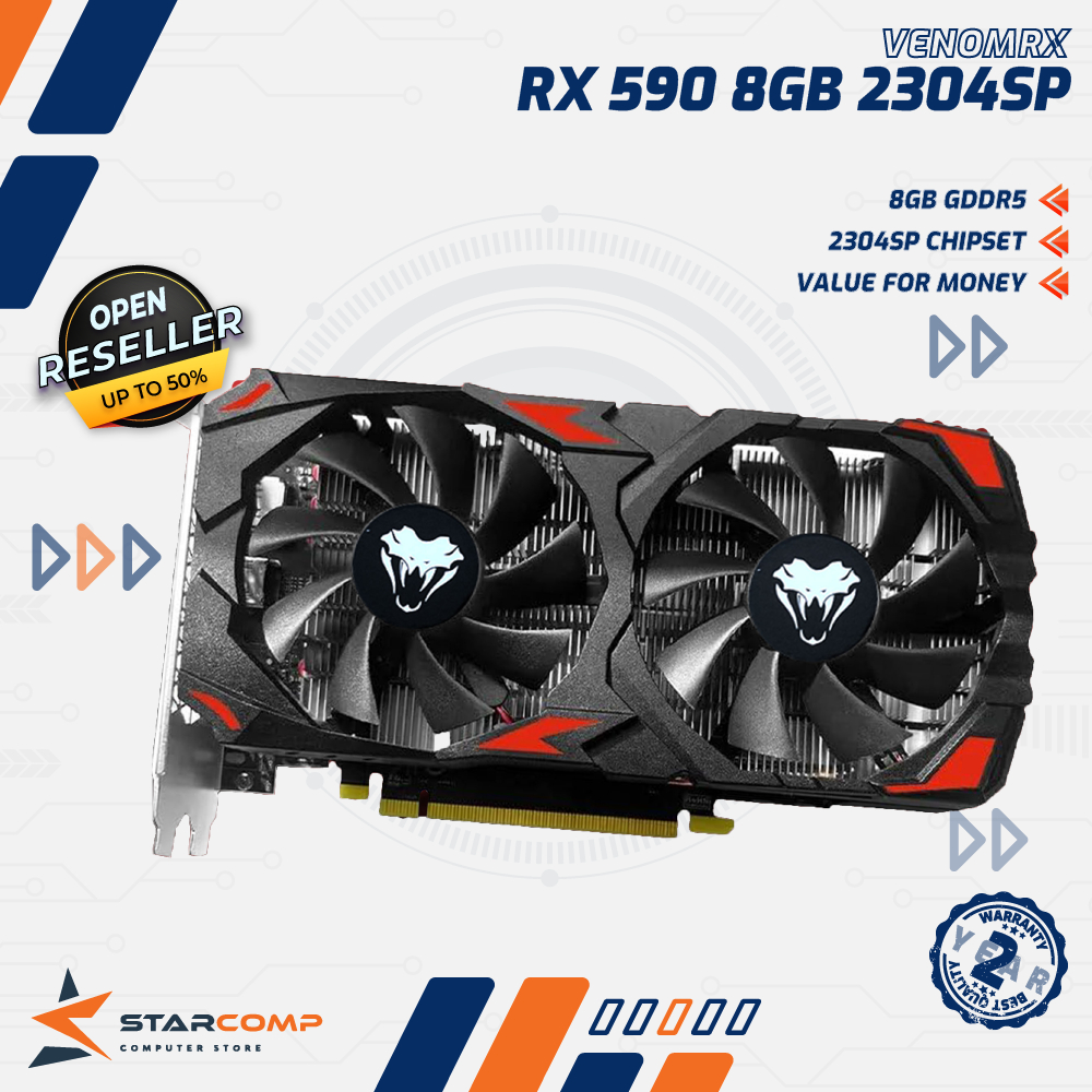 VenomRX Radeon RX 590 8GB DDR5 256Bit Dual Fan RX590