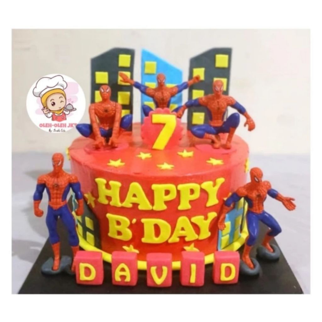 Spiderman Custom Cake / Kue ultah anak Laki-laki / Kue ulang tahun Spiderman