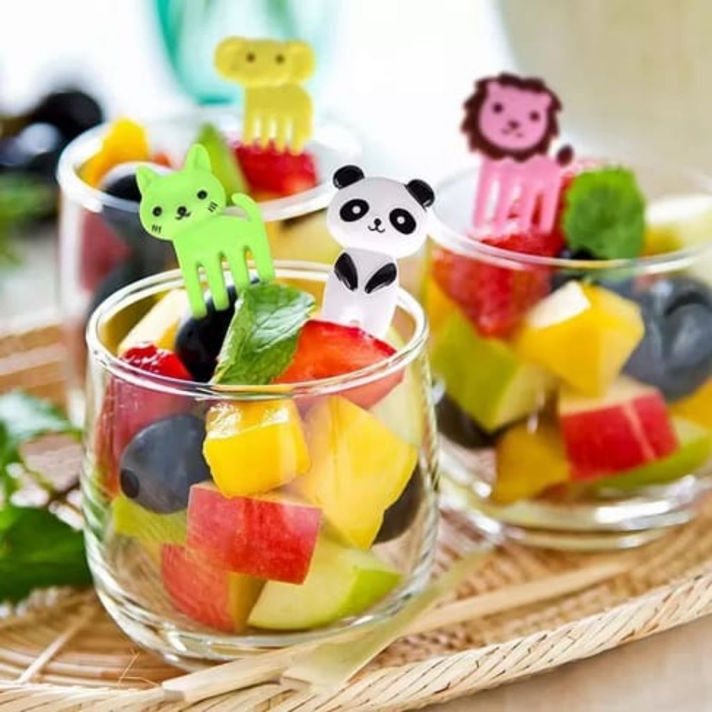 garpu tusuk buah tusuk bento karakter isi 10pcs