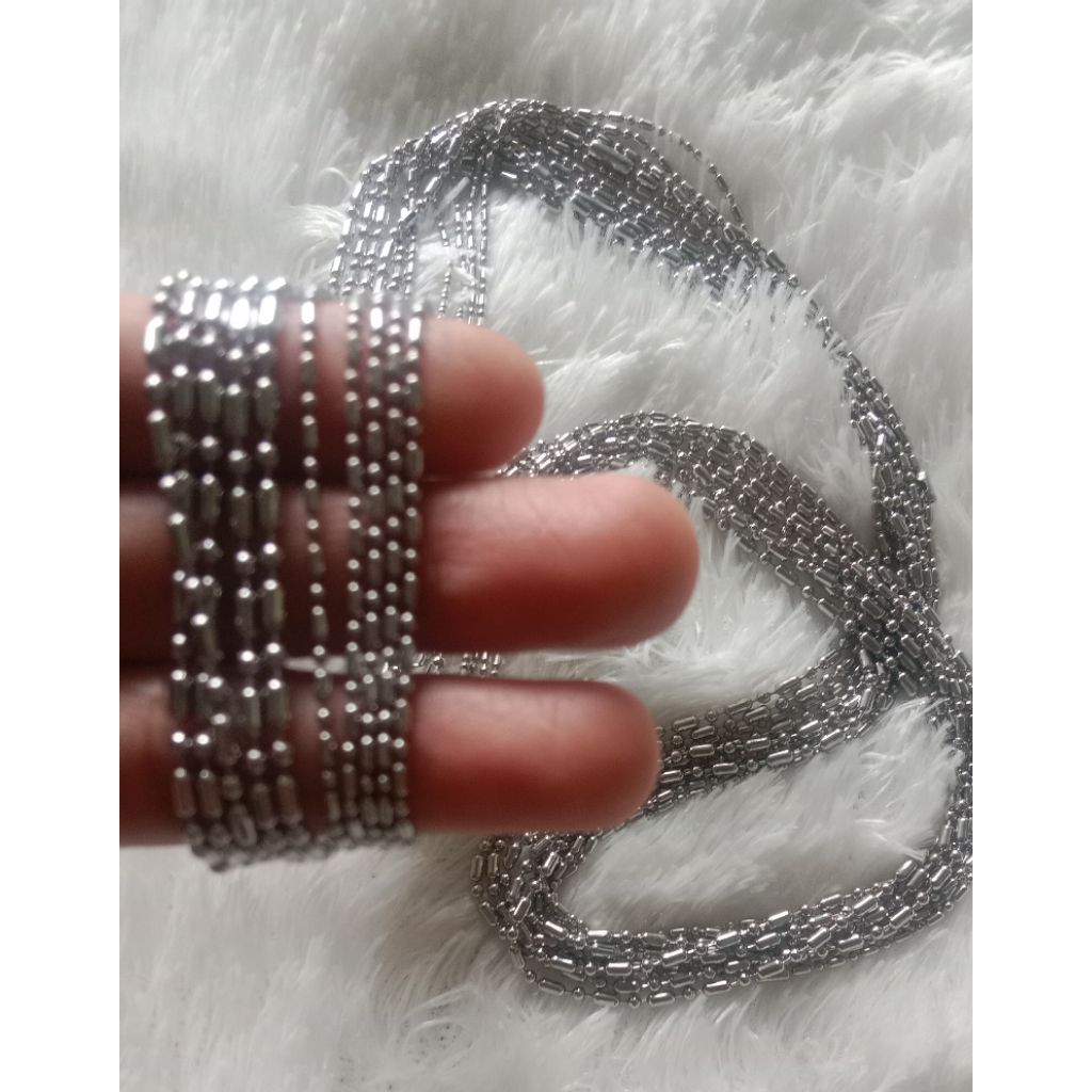 rantai kalung mci kesehatan original stainless anti karat panjang 75 cm