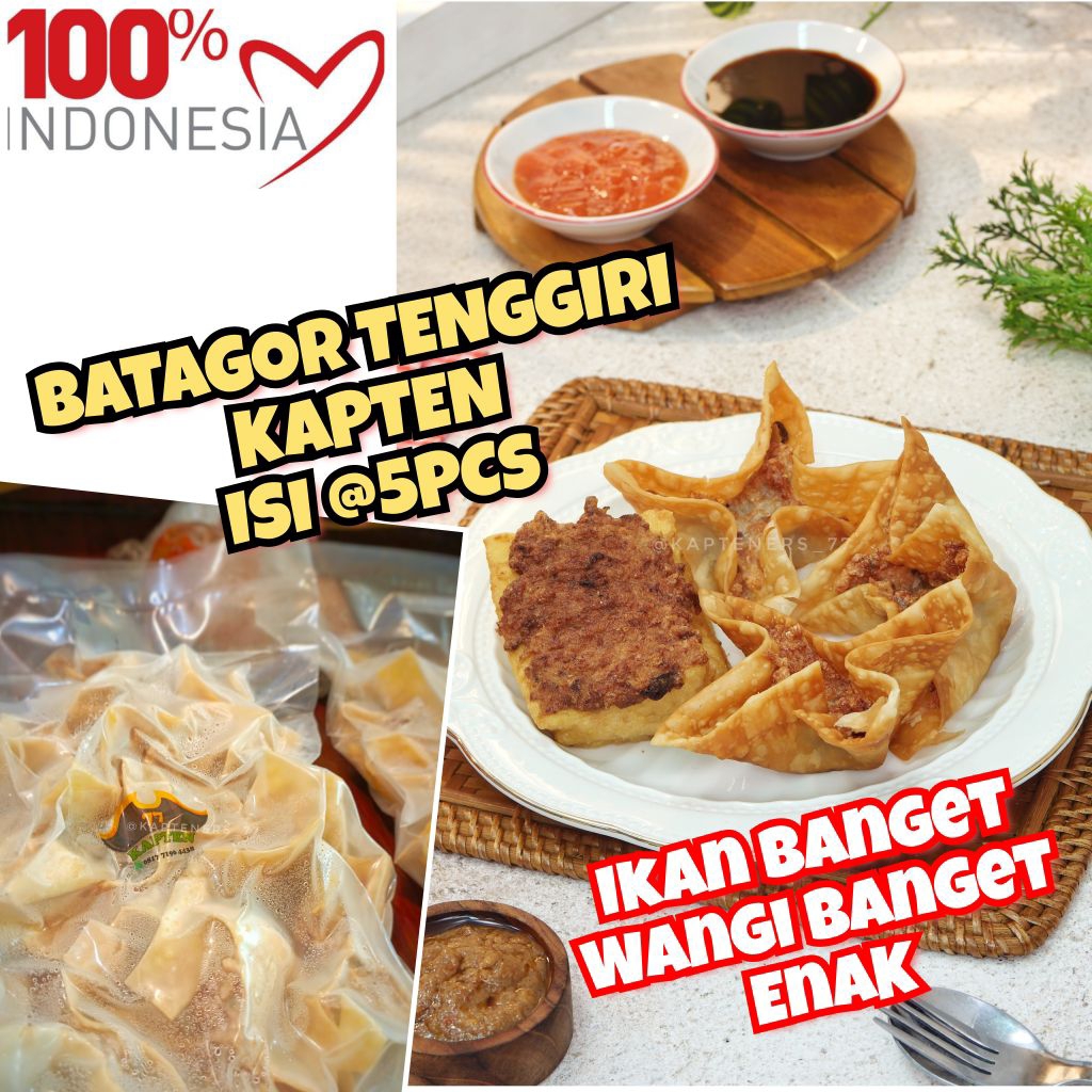 Batagor Tenggiri Kapten/Batagor Tenggiri /Batagor ikan /Batagor isi 5 pcs/Batagor Frozen/Batagor ena