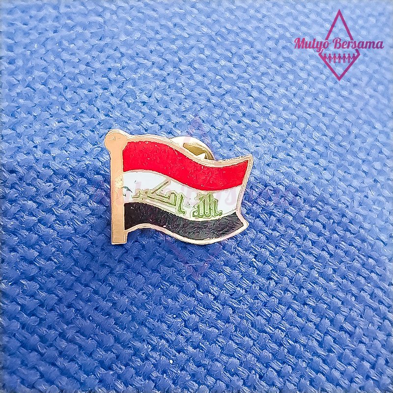 Pin Bendera Negara Irak Flag Pin Irak Bahan Logam - Mulyo Bersama