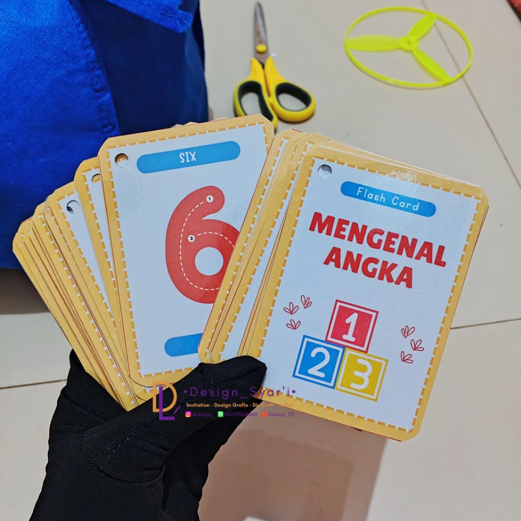 FLASH CARD EDUKASI MENGENAL ANGKA - EDUKASI ANAK
