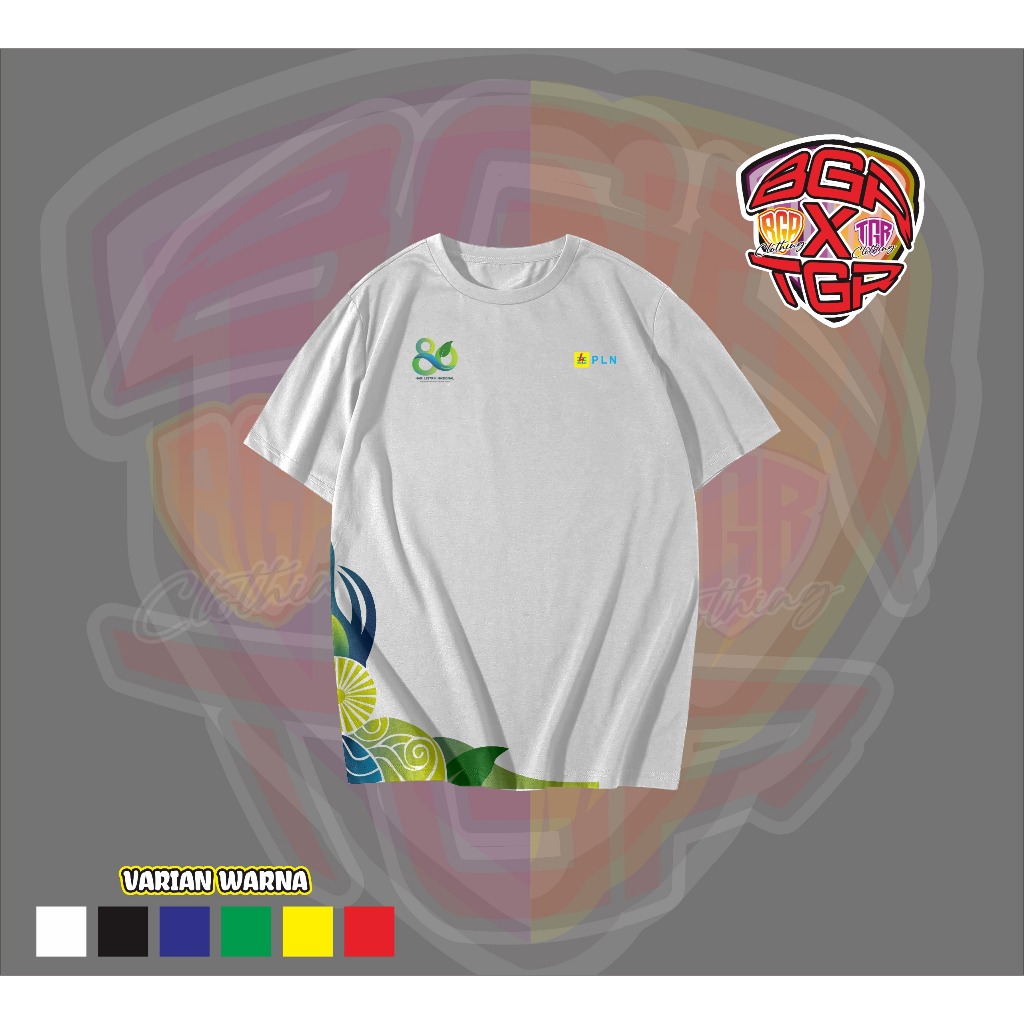 KAOS BAJU HUT PLN 80TH HARI LISTRIK NASIONAL T-SHIRT BAJU HUT PLN 80TH HARI LISTRIK NASIONAL T-SHIRT