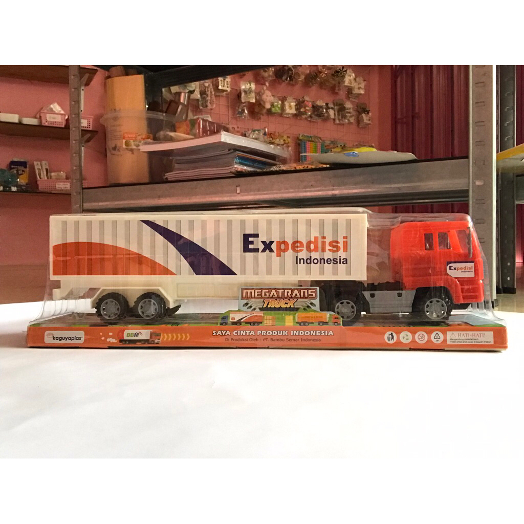 mainan mobil truk kontainer expedisi | mobil kontainer expedisi
