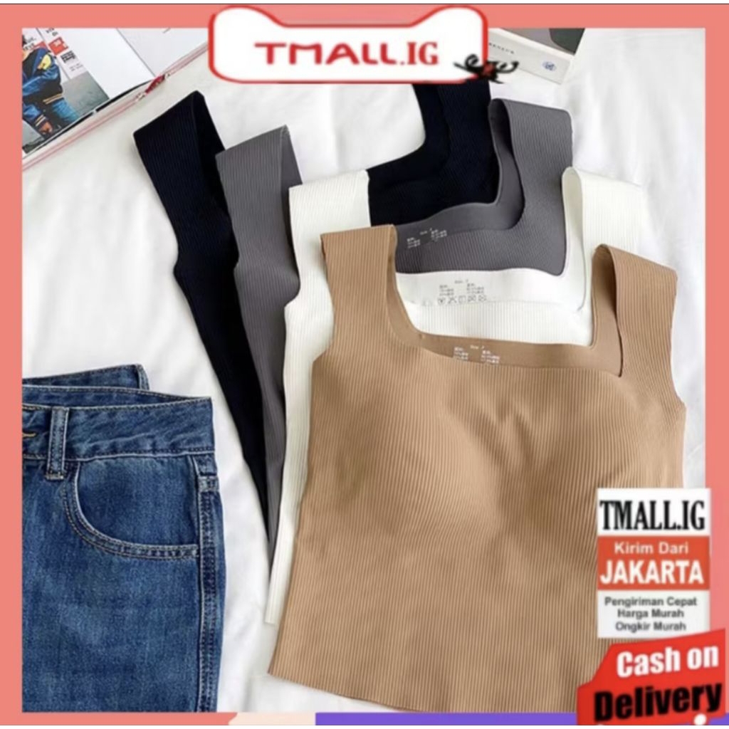 Tanktop Bra Fashion Tali Lebar (Tmall)