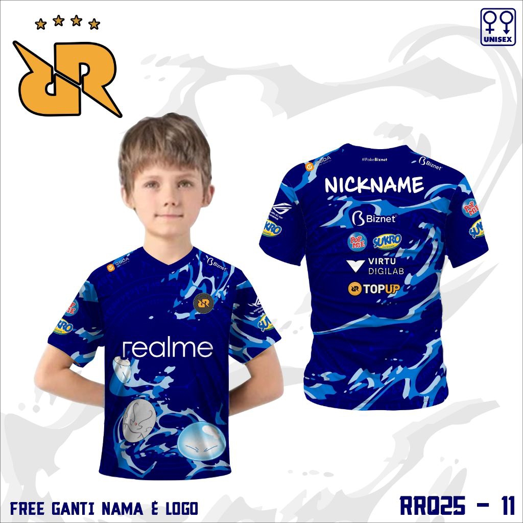 Jersey RRQ Season 15 baju anak E Sport terbaru kaos Jersey team RRQ