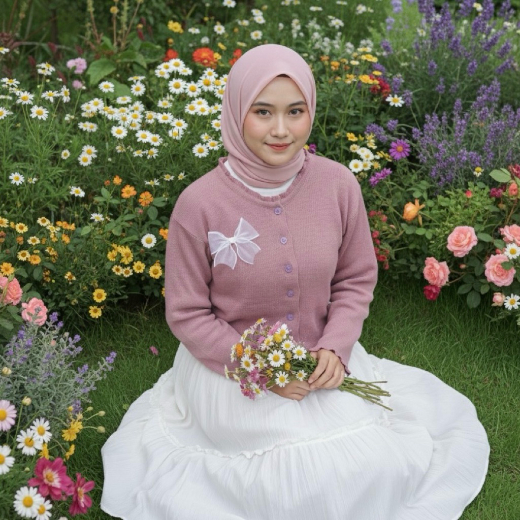 (FreeGift) Coquette Cardigan Rajut / Cardigan Rajut Kriwil / Pita Cardigan