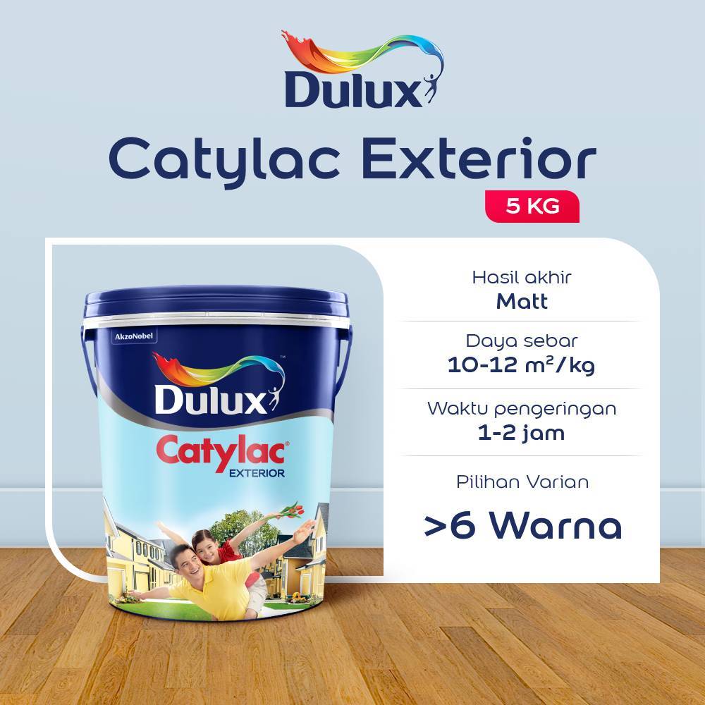CAT TEMBOK 5KG DULUX CATYLAC EXTERIOR 5KG - CAT 6 WARNA BIRU DULUX ORIGINAL