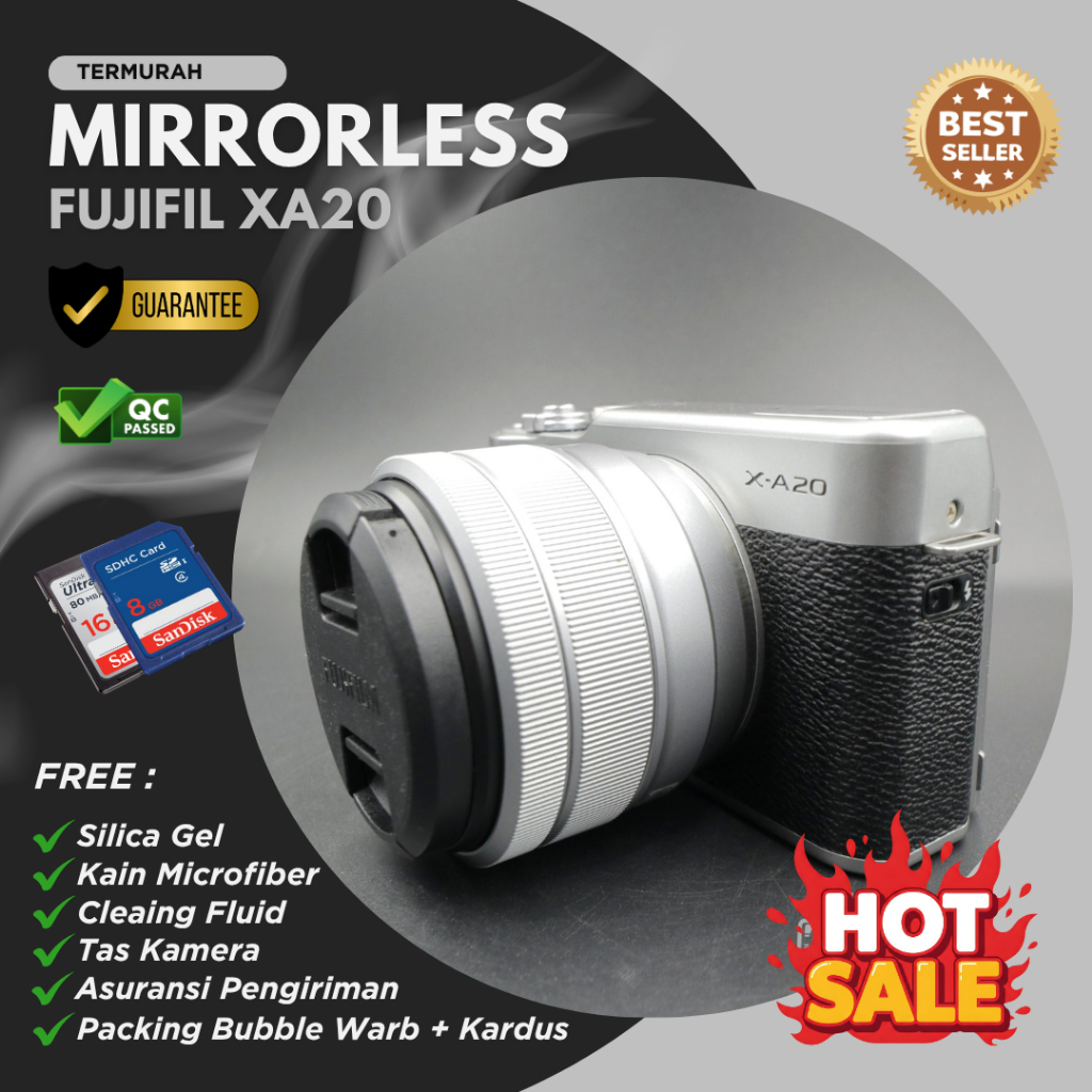 Kamera Mirrorless Fujifilm XA20 WIFI Cocok Buat VLOG atau FOTO PRODUK
