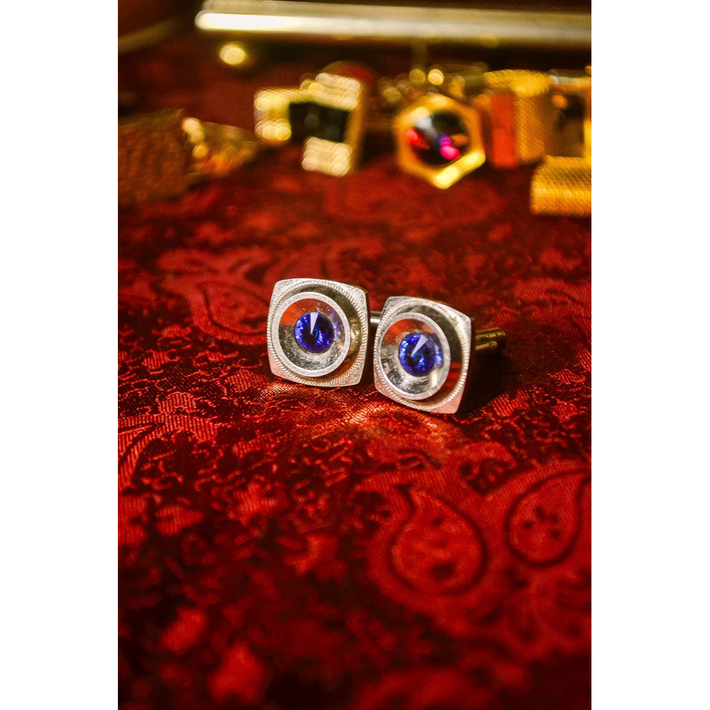 cufflink kemeja pria silver