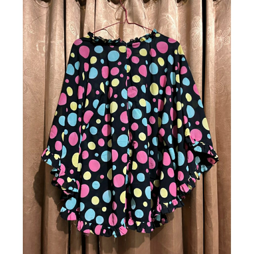 SF Gamis /Rompi/ Outer motif polkadot besar