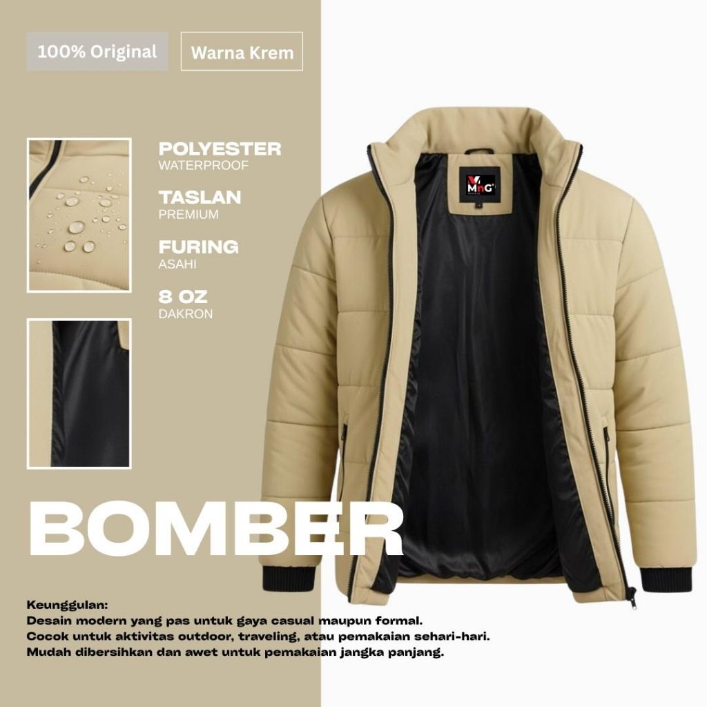 Jaket Winter Musim Dingin Pria Wanita Waterproof Windproof Puffer Tebal Premium