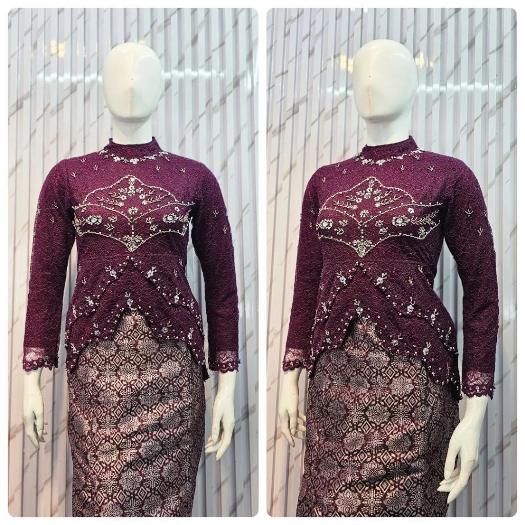 Kebaya Azzahra Terbaru Brukat Santili Premium Payet / AJC Kebaya Kutubaru Modern Kebaya Premium Atas