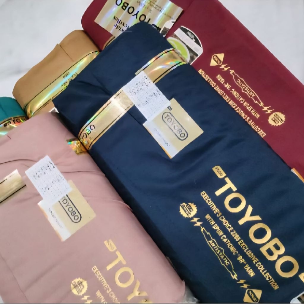 KAIN KATUN TOYOBO ROYAL MIX ORIGINAL/BAHAN KATUN POLOS TOYOBO METERAN TERMURAH