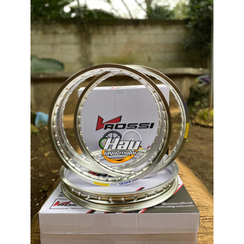 VELG V ROSSI (SILVER) RING 14/17/18 UK 120/140/160/185/215 CUSTOM STIKER TAKASAGO EXCEL ASIA TERMURA