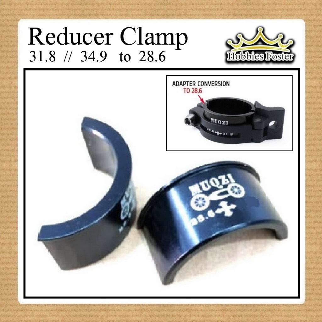 HBF FD Reducer / Adaptor Clamp 31.8 dan 34.9 ke 28.6 - Adapter Dudukan FD Sepeda