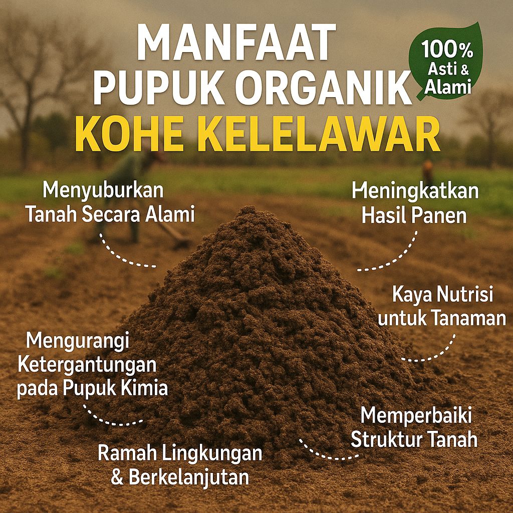Pupuk Organik Kohe Kelelawar/Pupuk Guano Asli – Penyubur Tanaman 1 Kg