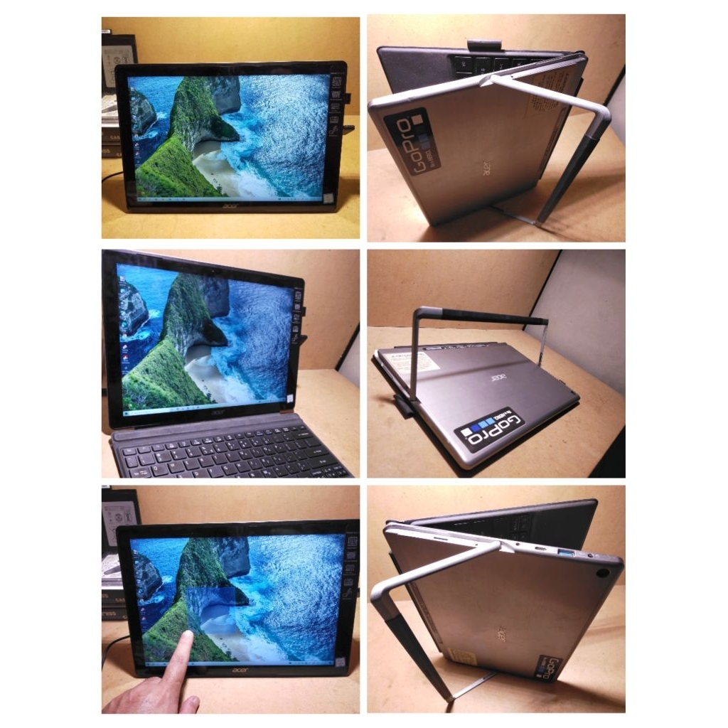 acer switch alpha 12 core i5 (gen6) 6200u + ram 8gb + nvme 256gb + 7jam + resolusi 2k (2160x1440) to