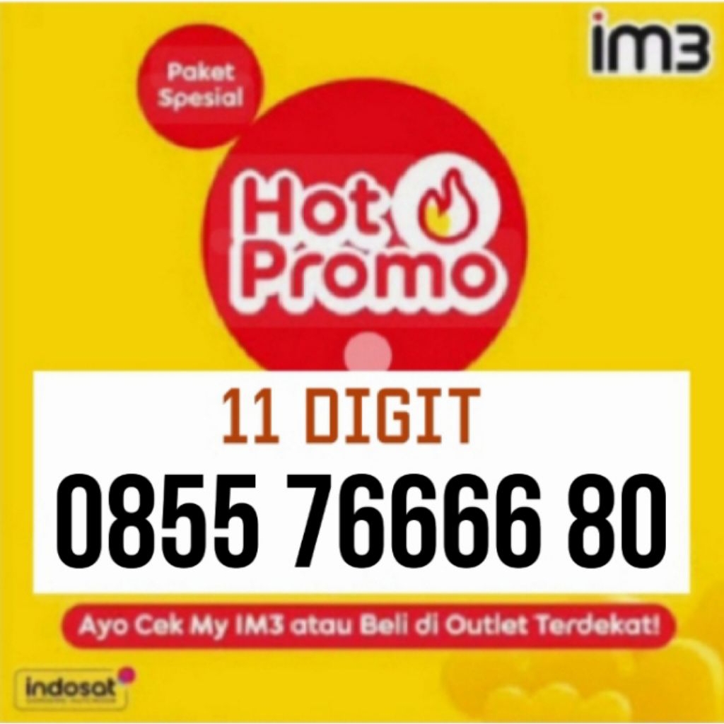 kartu perdana Indosat super cantik 11 digit