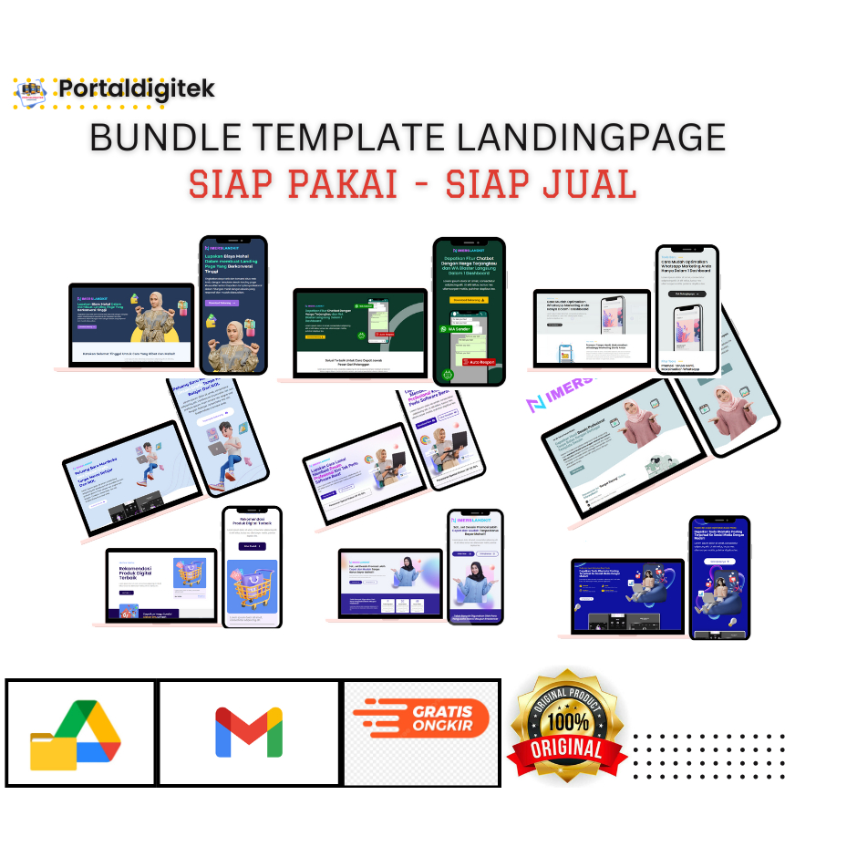 20 Template Landingkit Profesional (JSON)