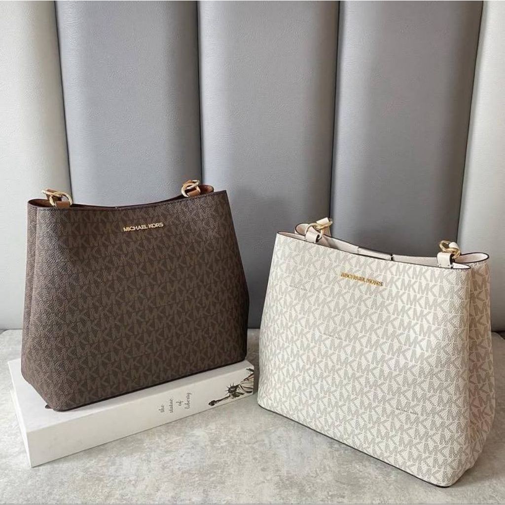 Tas Wanita MK ORIGINAL USA Pratt Medium Signature Logo Shoulder Bag AUTHENTIC OFFICIAL STORE