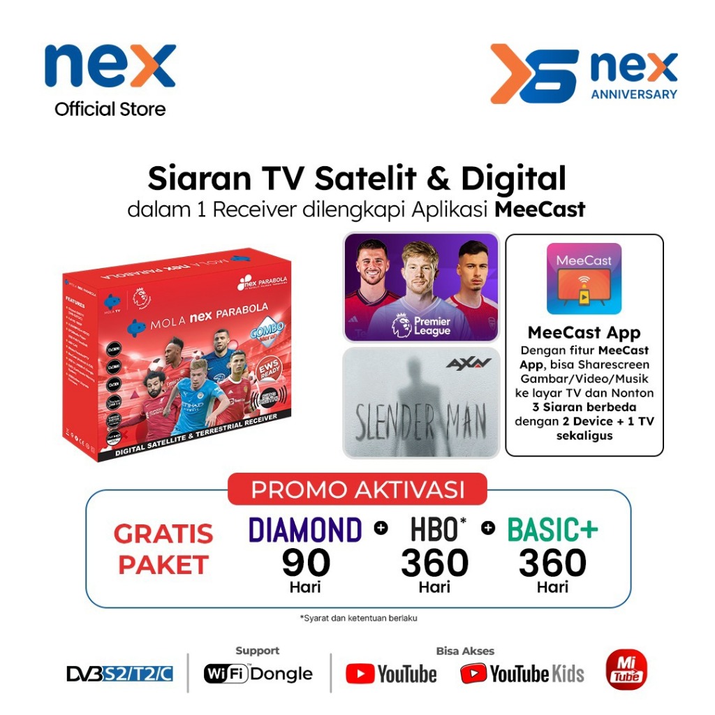 TERLARIS Nex Parabola - Combo Merah