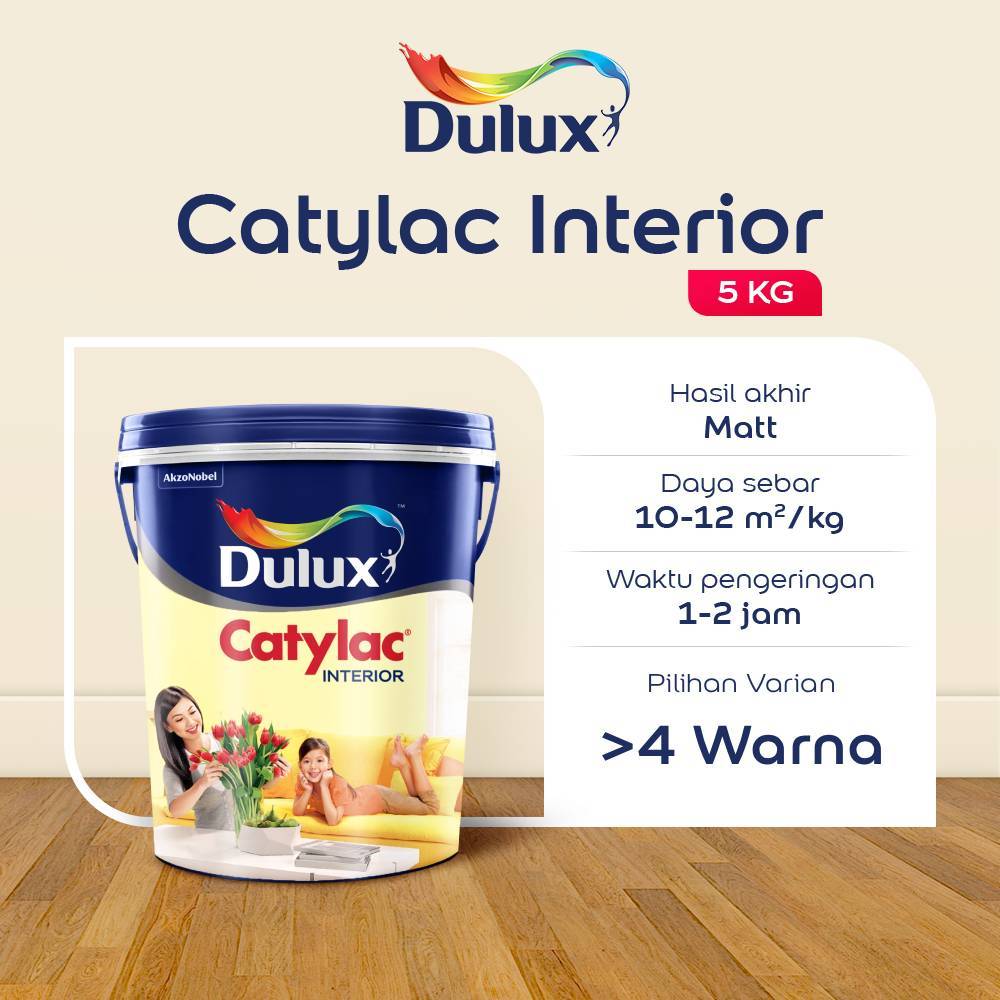 CAT TEMBOK 5KG DULUX CATYLAC INTERIOR 5KG - CAT 54 WARNA GOLD DULUX ORIGINAL
