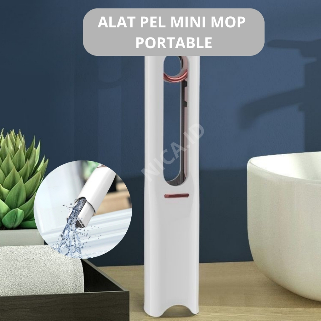 Mini Mop Portable Alat Pel Mini / Pel Tangan Pembersih Kaca Meja Dapur / Pel Mini Portable Serbaguna