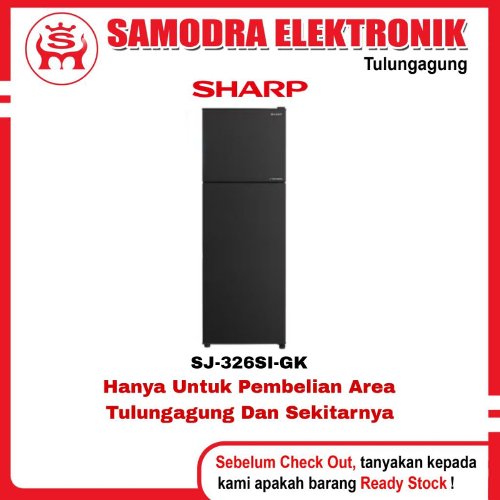 Kulkas SHARP SJ-326SI-GK Inverter | Kulkas 2 Pintu Sharp J-Tech Inverter 237 L