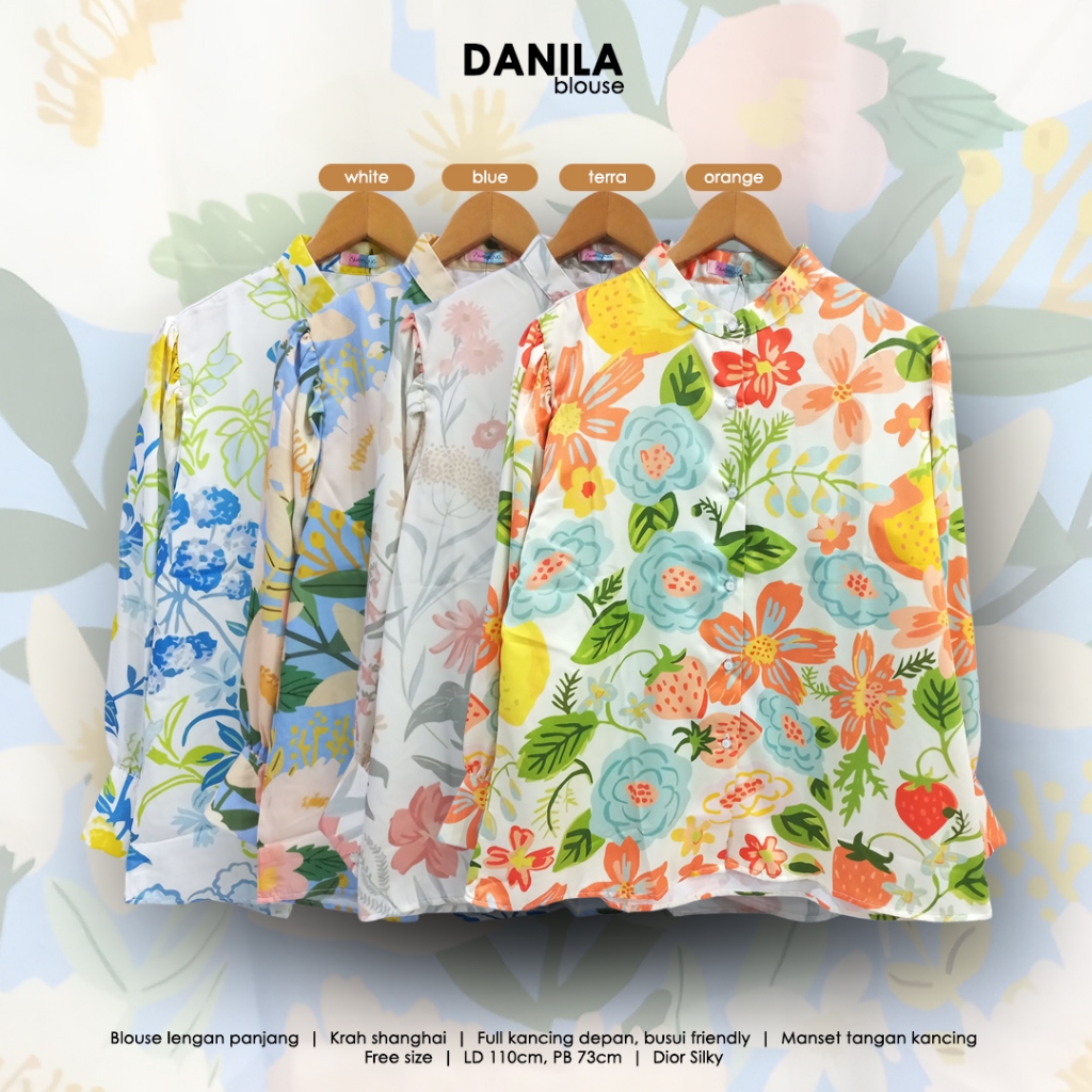 Ameela KL.KEMEJA DANILA / Atasan Wanita DiorSilky / Baju Kerja / Fashion Muslim