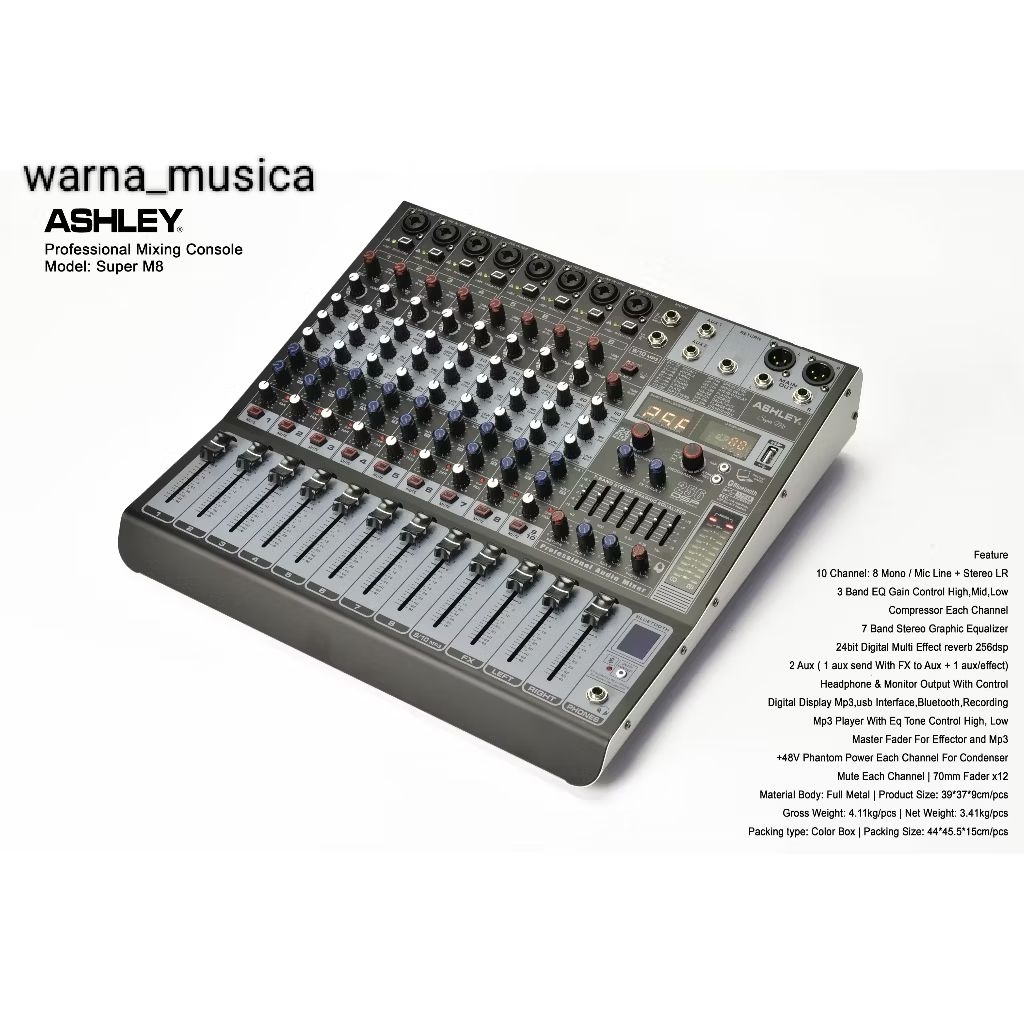 mixer ashley super m8 compress mixer ashley 8chanel