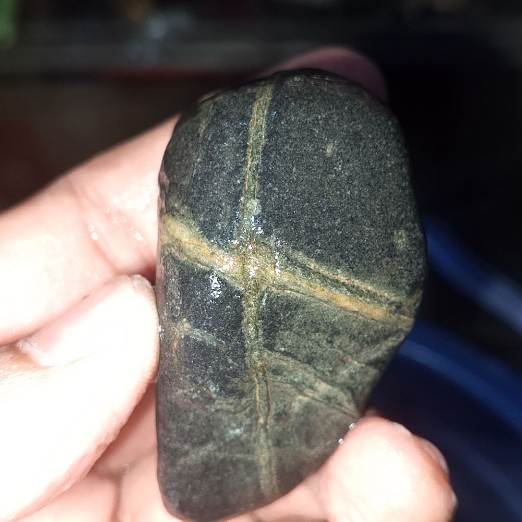 Batu urat timbul tapak jalak badar besi nempel magnet