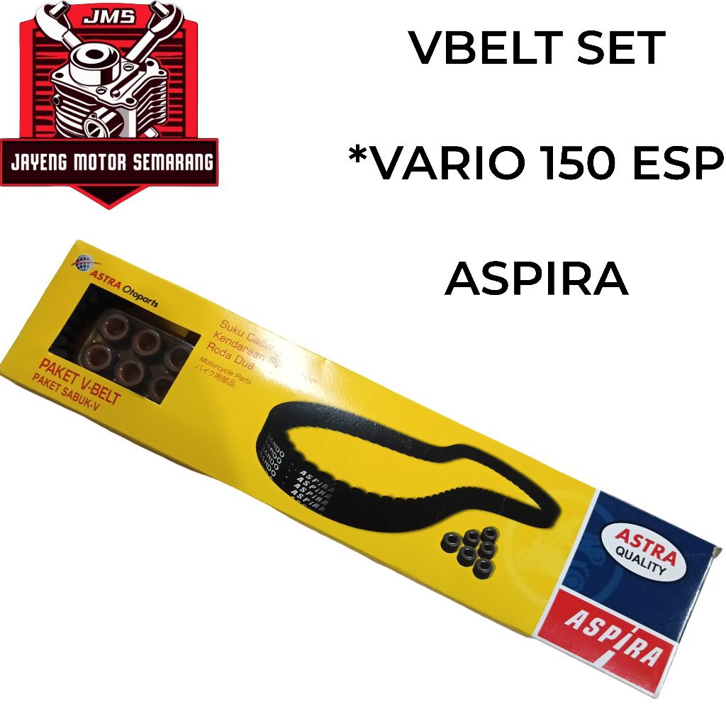 Vanbelt Fanbelt Vbelt Set Komplit Assy Vario 150 ESP K36 Bando Original Aspira