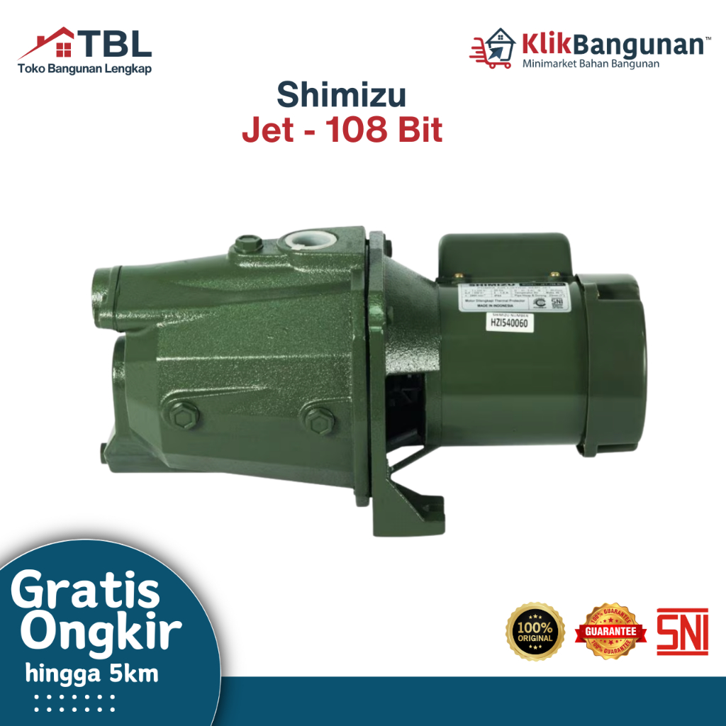 Shimizu Jet 108 Bit Pompa Air Semi Jet Pump Otomatis