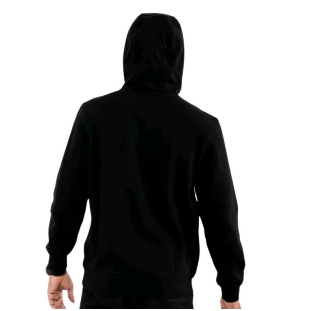 Hoodie polos hitam tebal