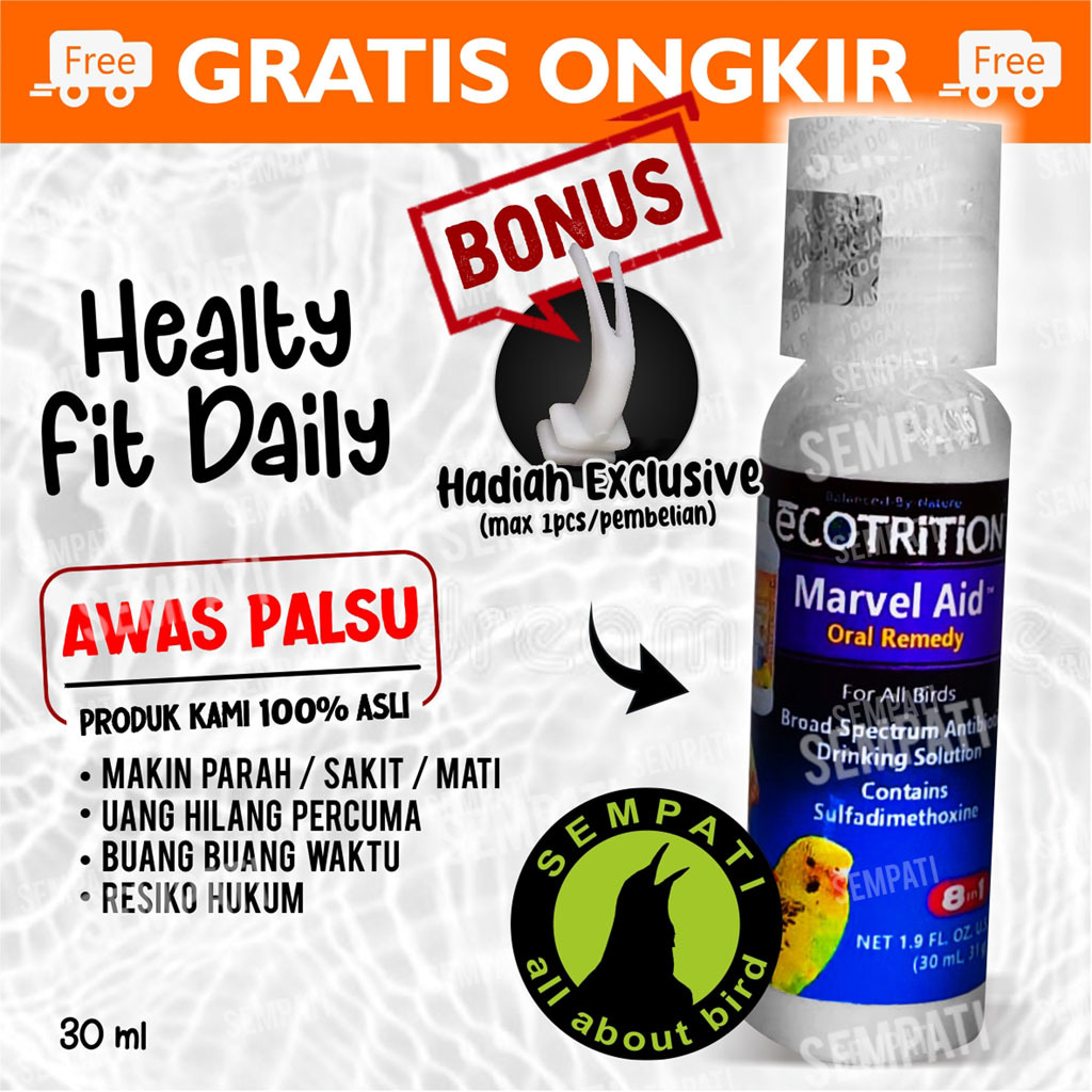SEMPATI Marvel Aid Oral Remedy 30ml For All Bird Obat Burung Kakatua Finch Lovebird Murai Kacer Kena