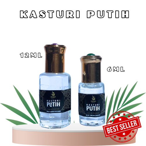 KASTURI PUTIH 12ml dan 6ml | Minyak kasturi putih asli arab saudi