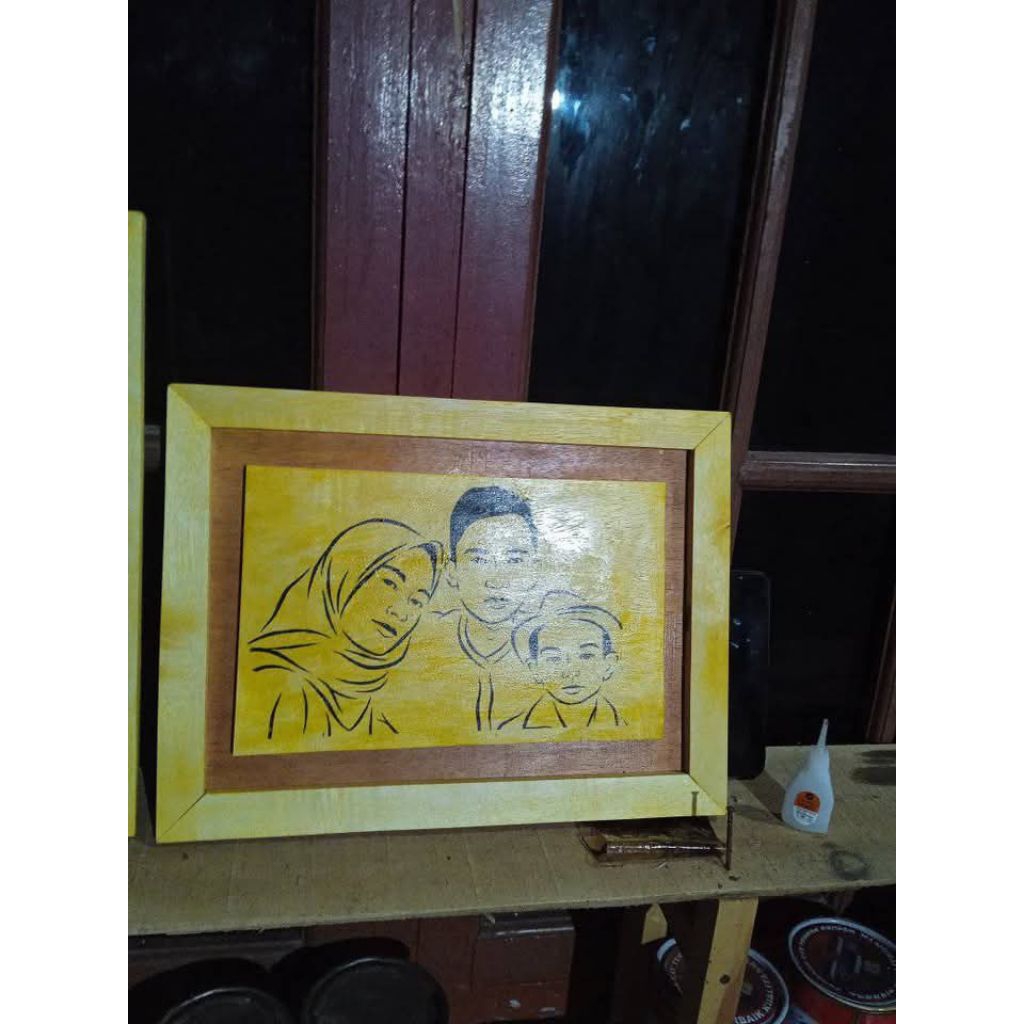 SKETSA KAYU 3 WAJAH TRANSFERPAINT