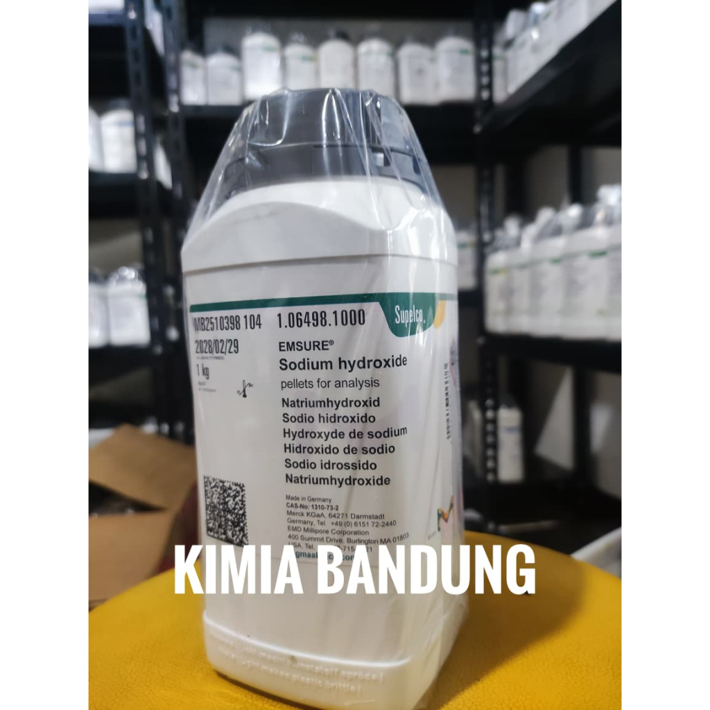 Sodium Hydroxide / Natrium Hidroksida / NaOH Pro Analis MERCK 106498 1KG ORIGINAL
