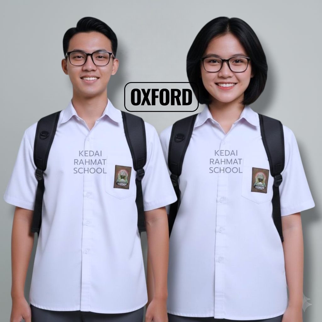 Baju Seragam Sekolah SMA SMK Bahan Oxford Super Tebal Pendek Merk Martin Jumbo Big Size