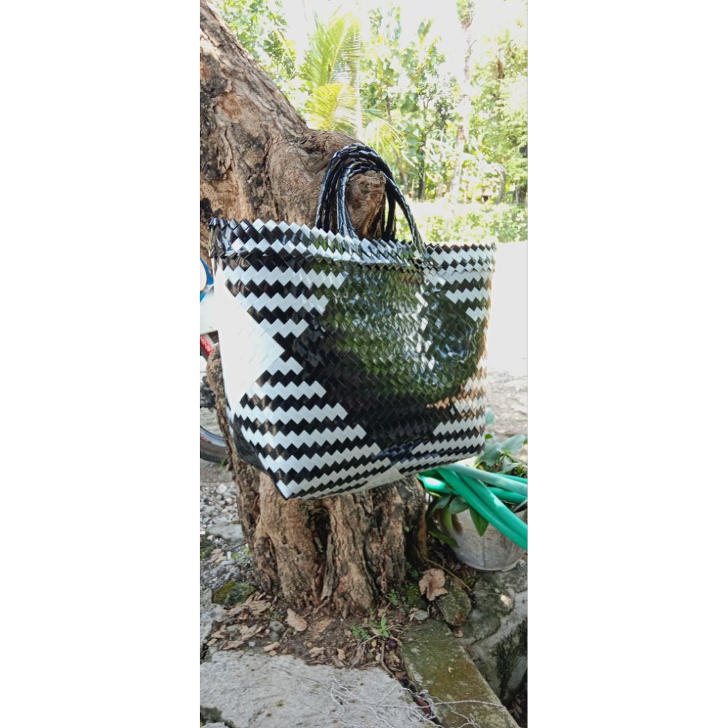 tas plastik kaca- taa anyaman plastik- tas hajatan
