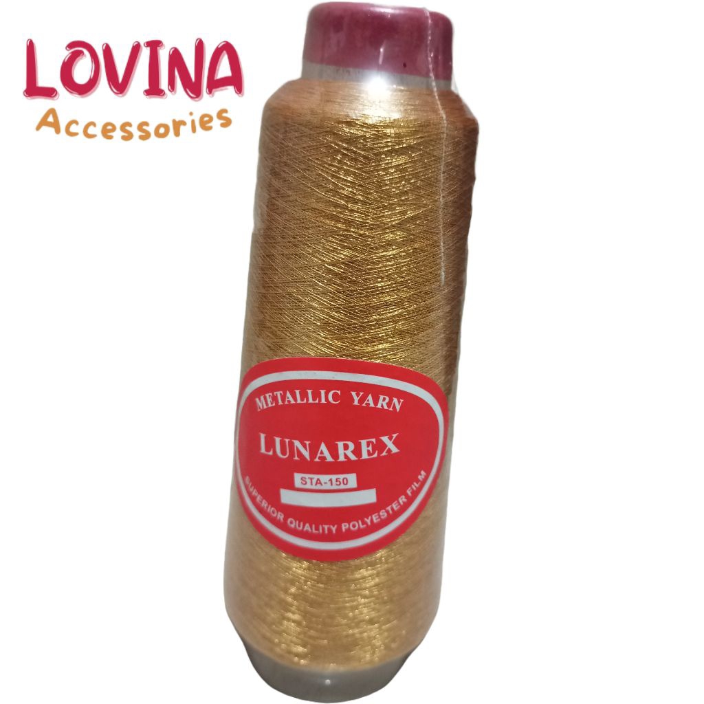 Benang Bordir Lunarex Paradise Polyester Metalik Warna Emas
