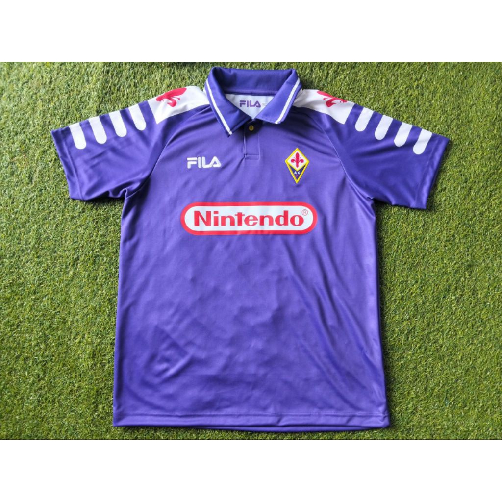 Retro Jersey Fiorentina Home Nintendo 1997/98 Size Lengkap S-5XL Blokecore Vintage Classic